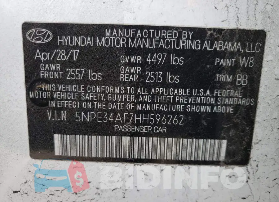 5NPE34AF7HH596262 Photo# 12
