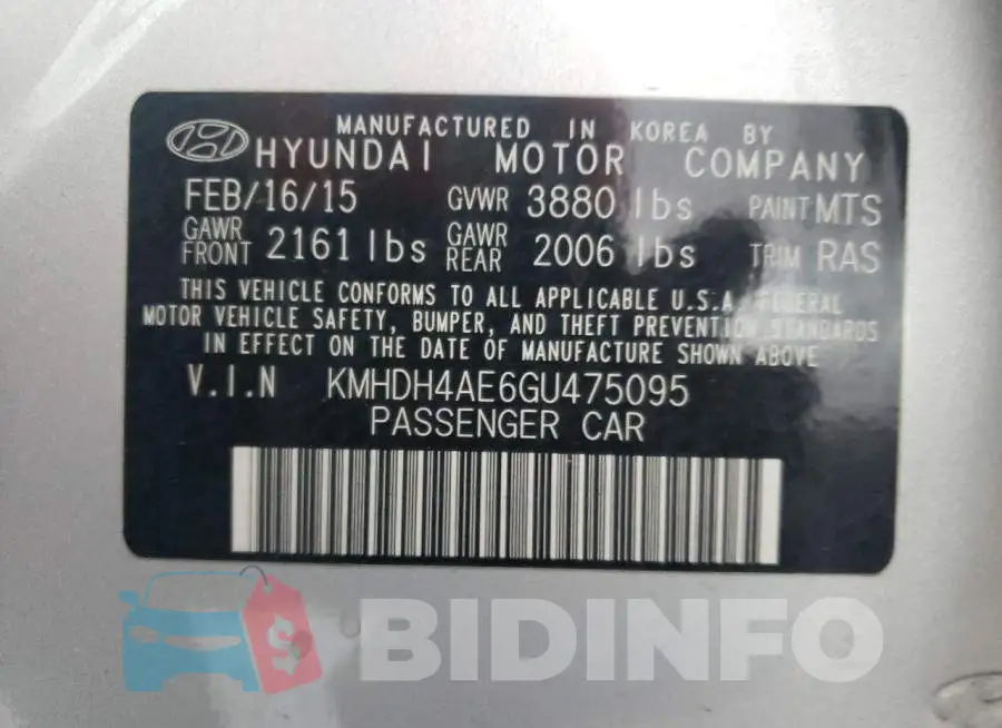 KMHDH4AE6GU475095 Photo# 10
