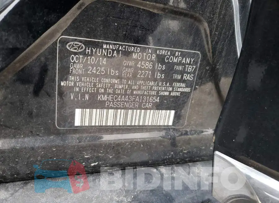 KMHEC4A43FA131654 Photo# 12