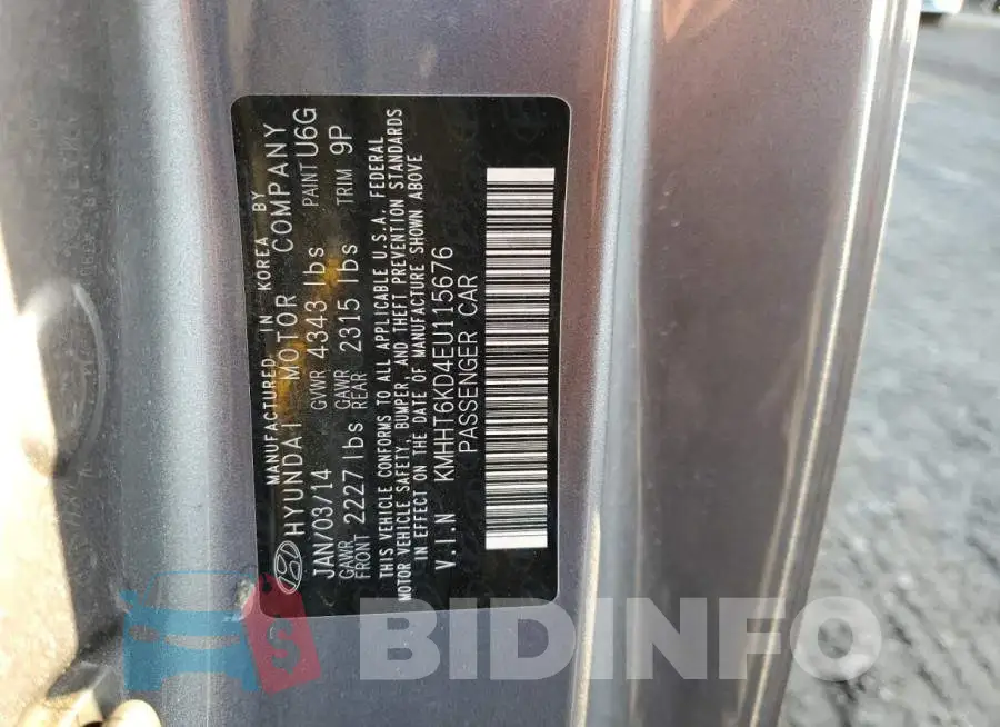 KMHHT6KD4EU115676 Photo# 13