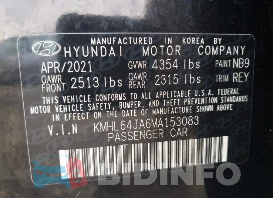 KMHL64JA6MA153083 Photo# 12