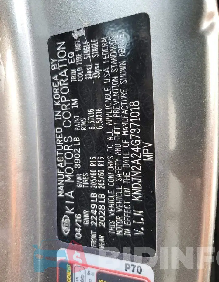 KNDJN2A24G7371018 Photo# 12
