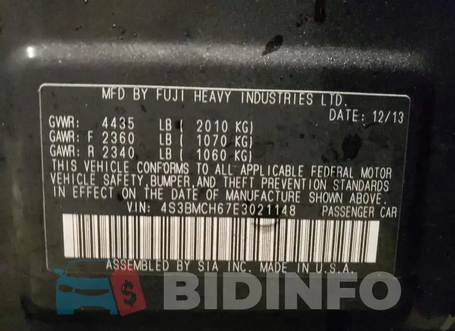 4S3BMCH67E3021148 Photo# 12