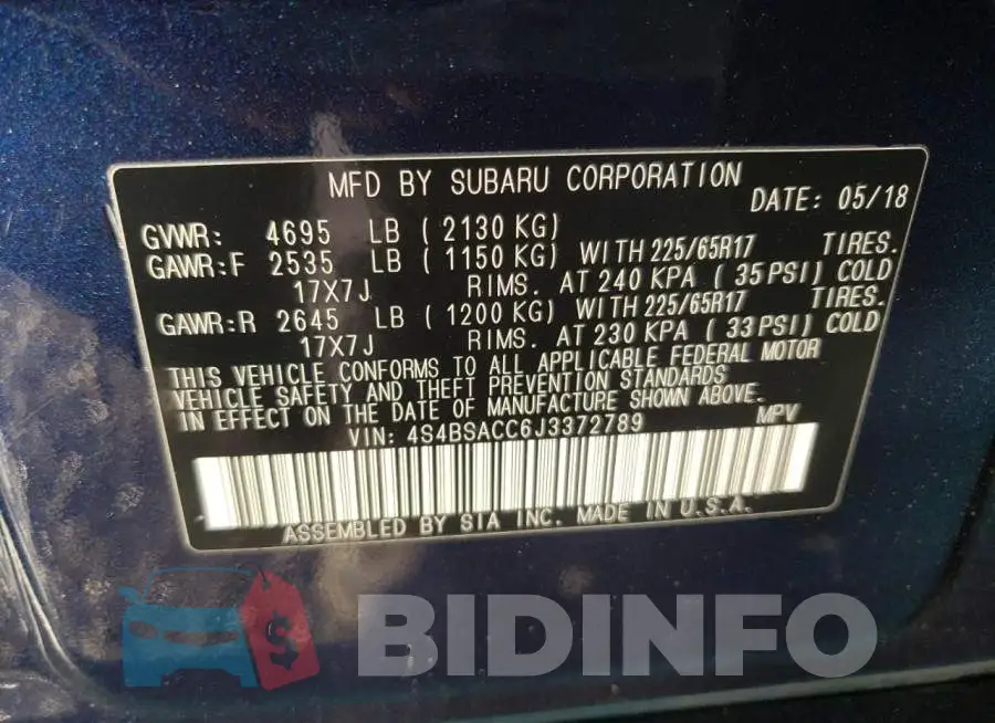 4S4BSACC6J3372789 Photo# 12