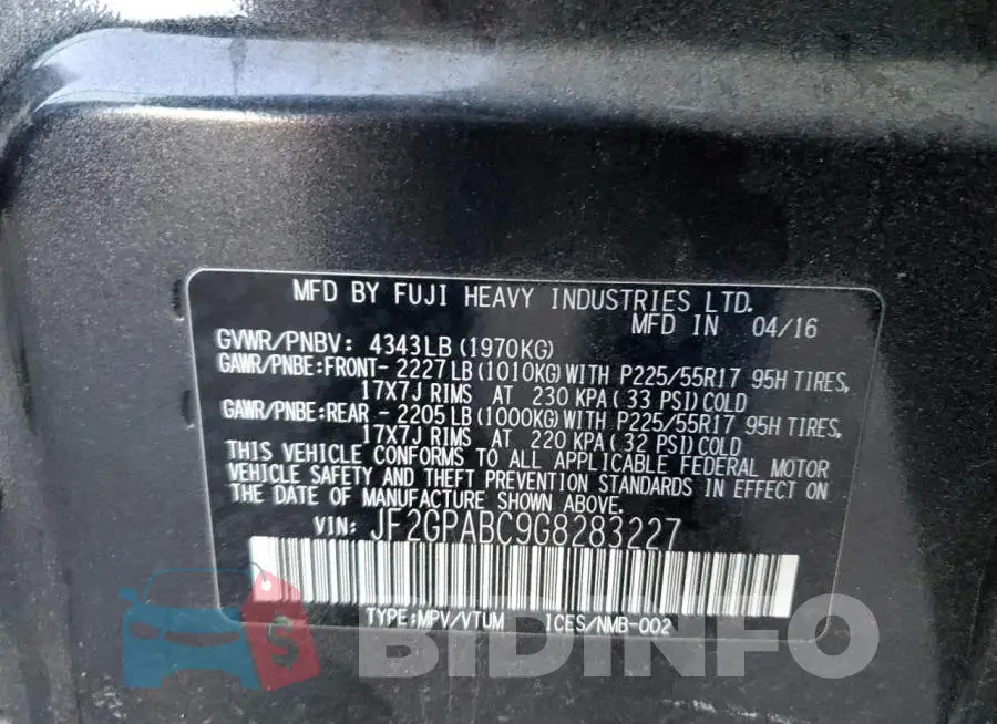 JF2GPABC9G8283227 Photo# 12
