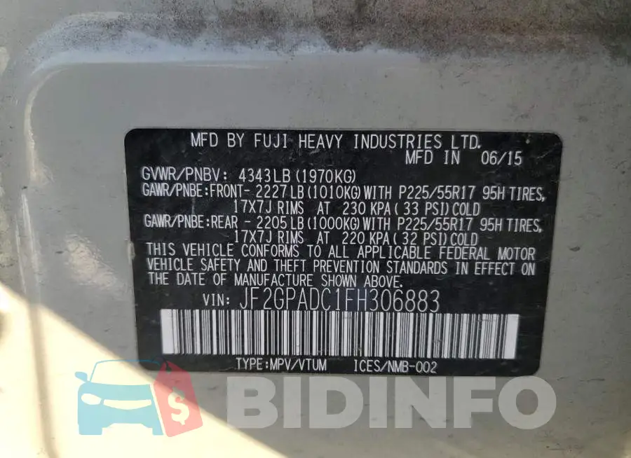 JF2GPADC1FH306883 Photo# 12