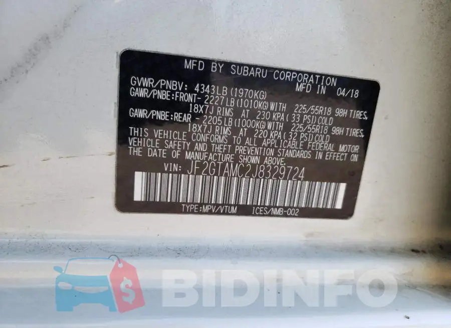 JF2GTAMC2J8329724 Photo# 10