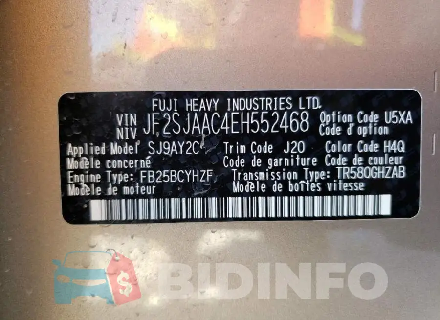 JF2SJAAC4EH552468 Photo# 13