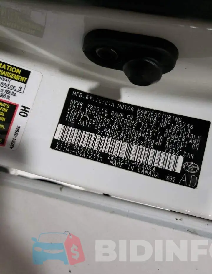 2T1BURHE6GC653319 Photo# 13