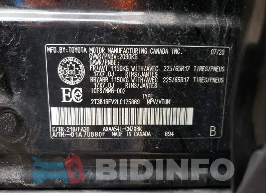 2T3B1RFV2LC125869 Photo# 10