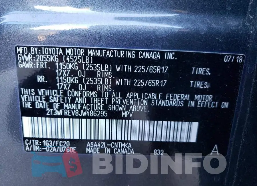 2T3WFREV8JW486295 Photo# 12
