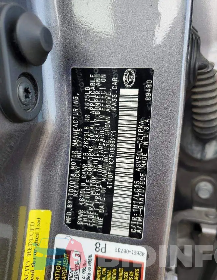 4T1BF1FK7FU996271 Photo# 10