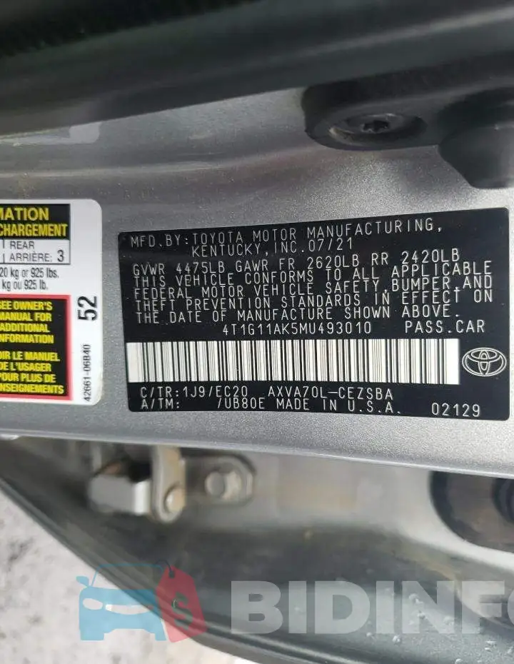 4T1G11AK5MU493010 Photo# 12