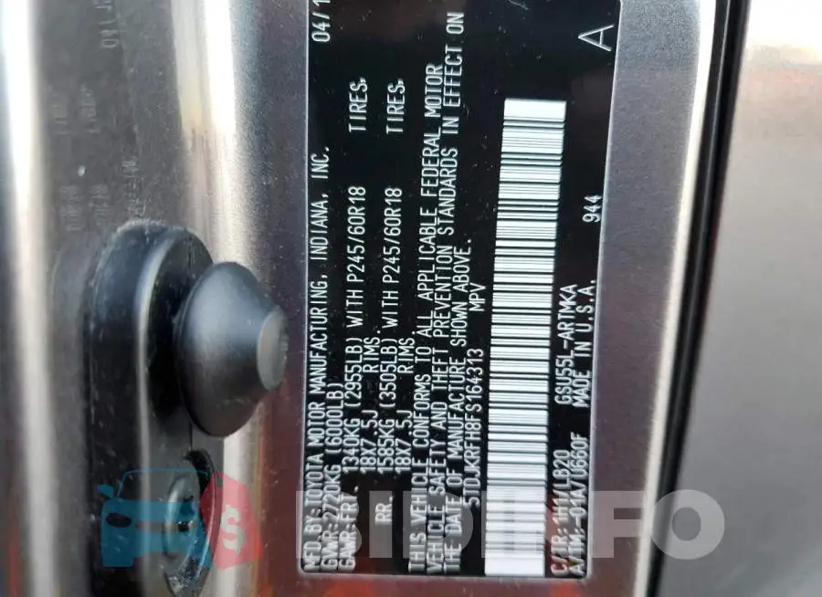 5TDJKRFH8FS164313 Photo# 13
