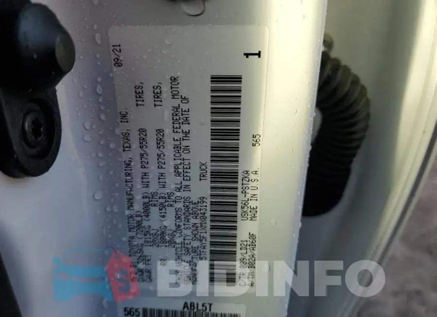 5TFAY5F1XMX043199 Photo# 12
