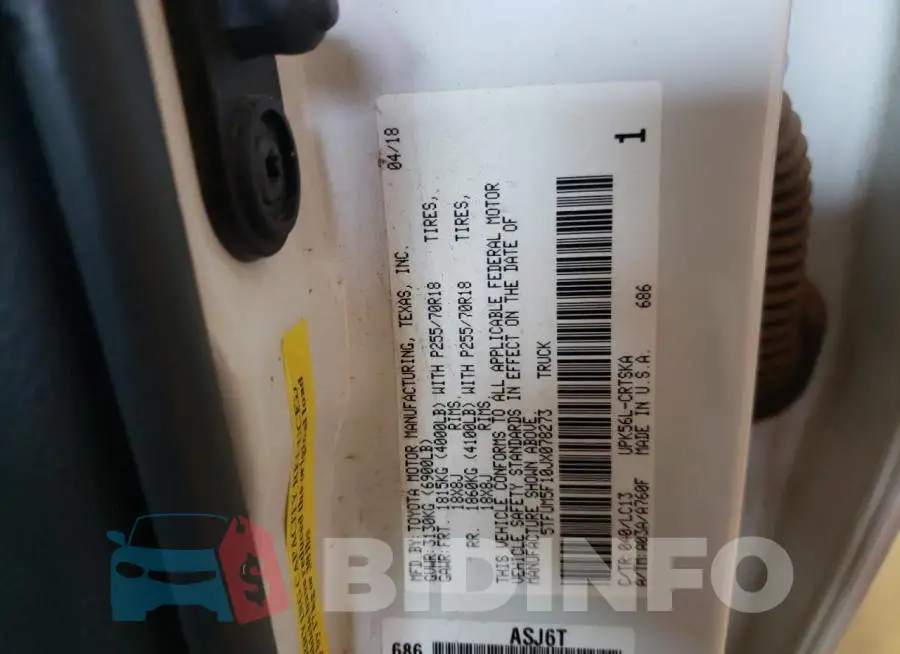 5TFUM5F10JX078273 Photo# 13