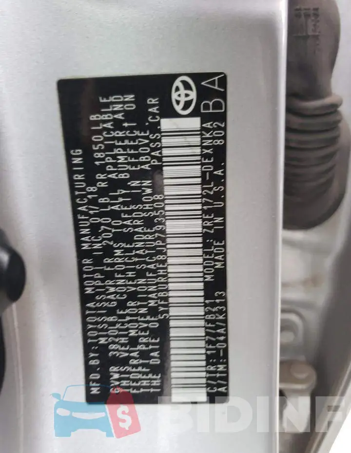 5YFBURHE8JP793508 Photo# 13