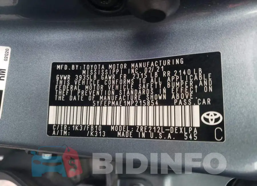 5YFEPMAE1MP215854 Photo# 13