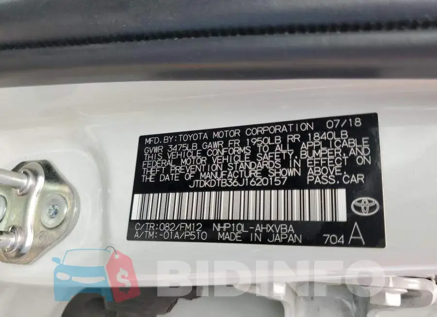 JTDKDTB36J1620157 Photo# 10
