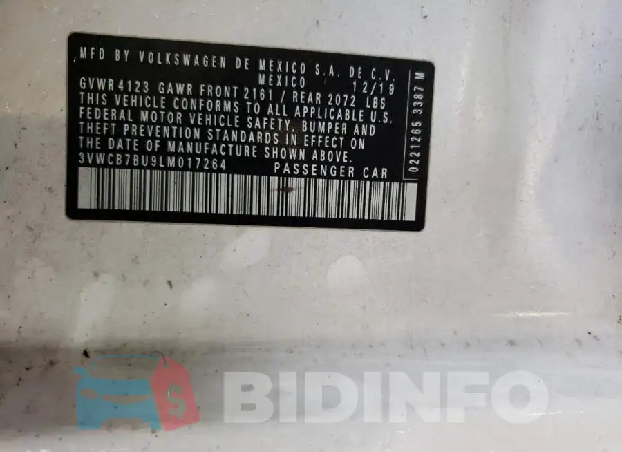 3VWCB7BU9LM017264 Photo# 10