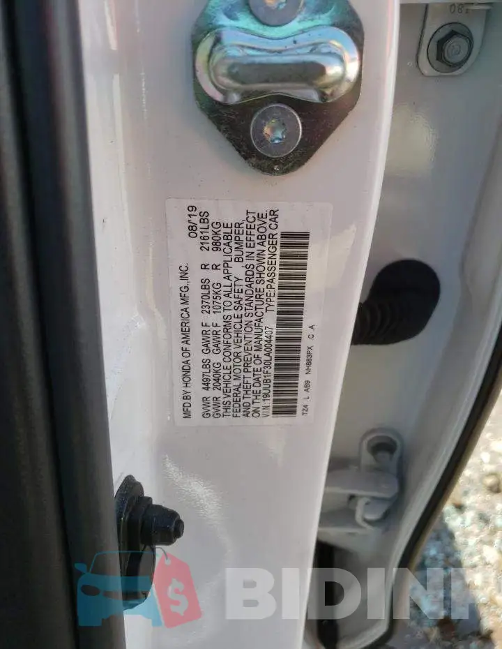 19UUB1F30LA004407 Photo# 10