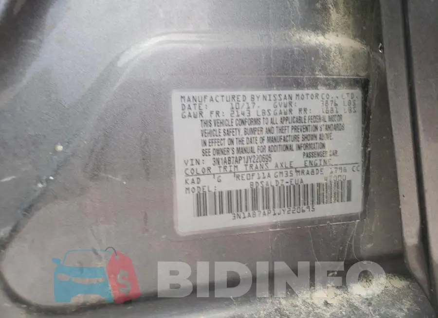 3N1AB7AP1JY220695 Photo# 10