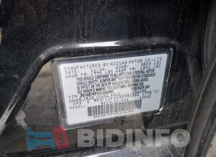 3N1AB7AP4HL656982 Photo# 10
