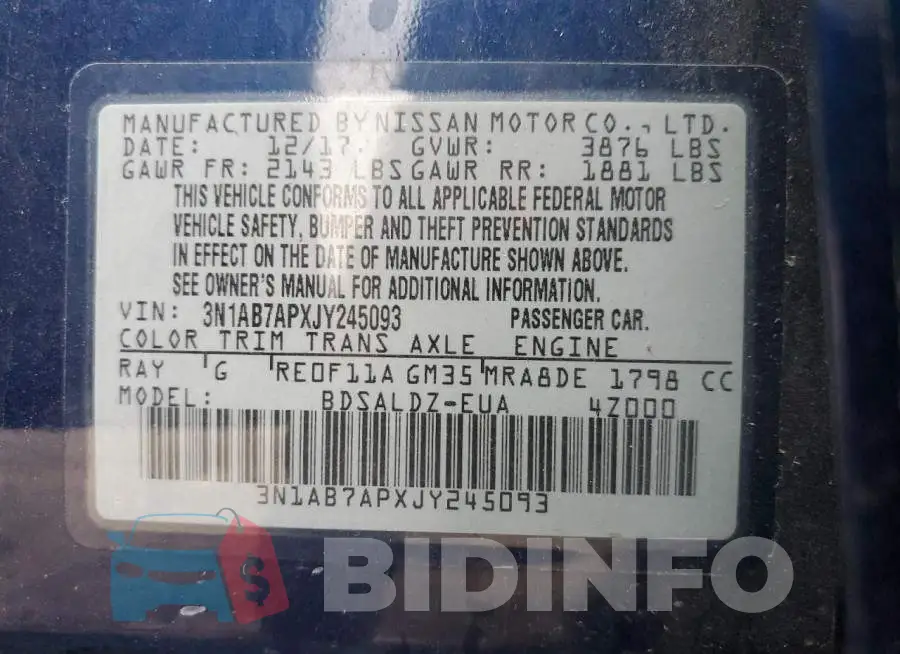 3N1AB7APXJY245093 Photo# 12