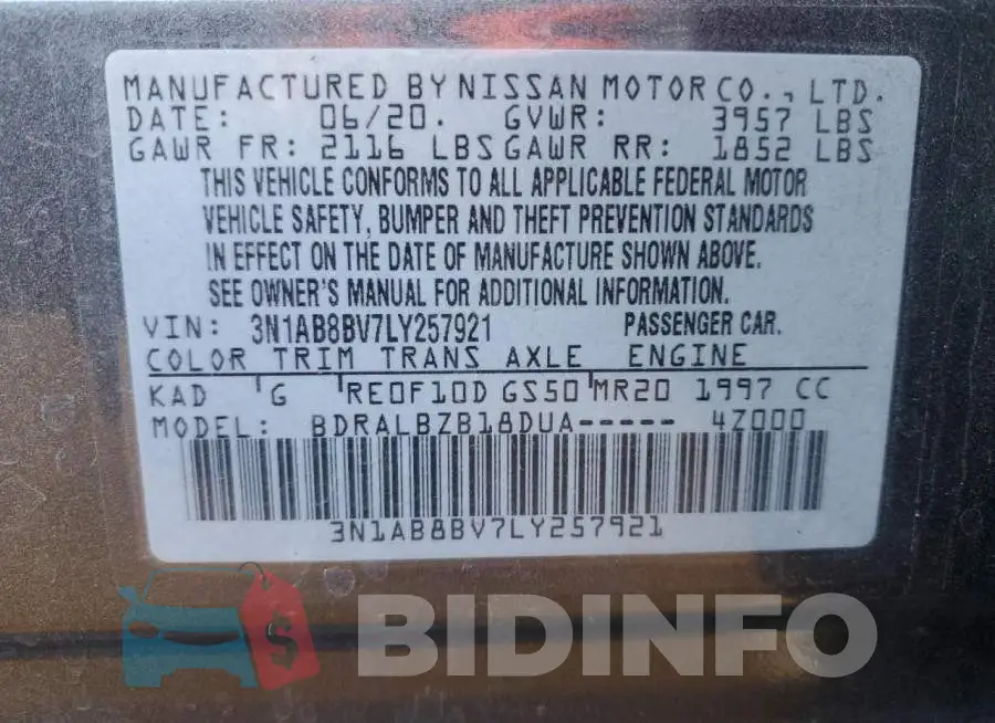 3N1AB8BV7LY257921 Photo# 10