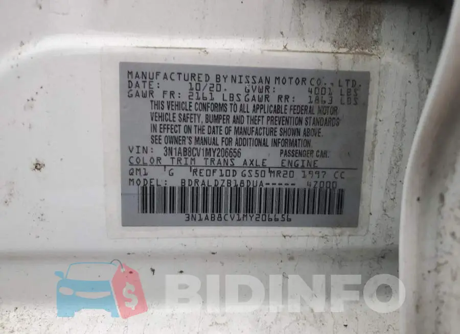 3N1AB8CV1MY206656 Photo# 12