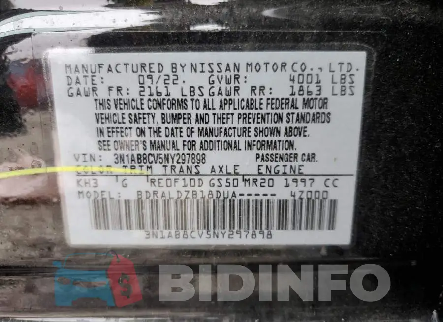 3N1AB8CV5NY297898 Photo# 12