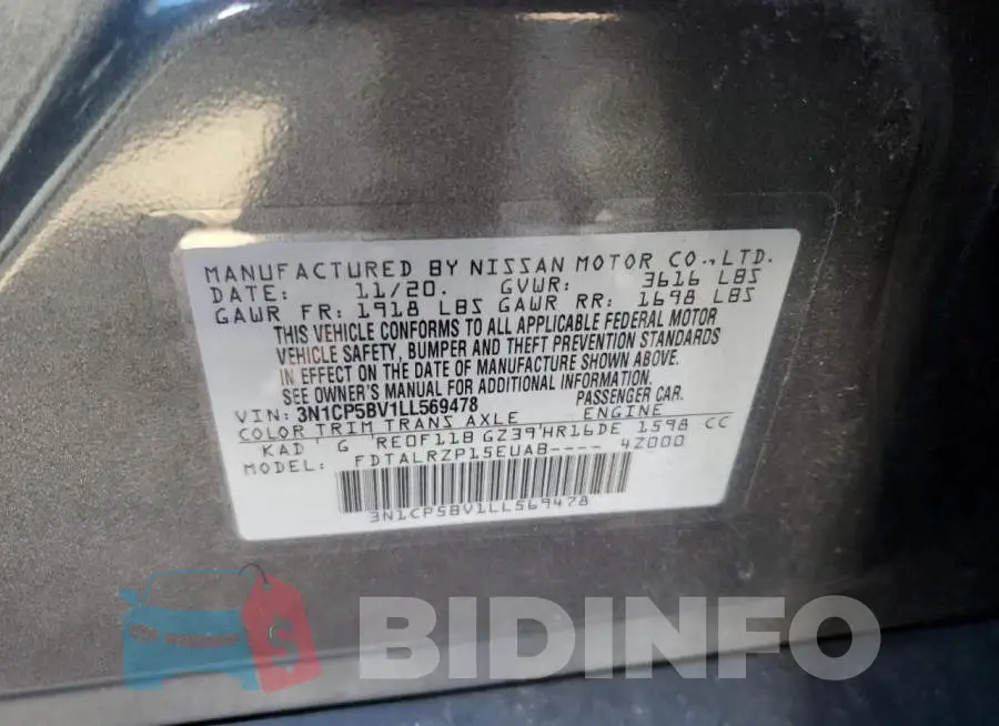 3N1CP5BV1LL569478 Photo# 13
