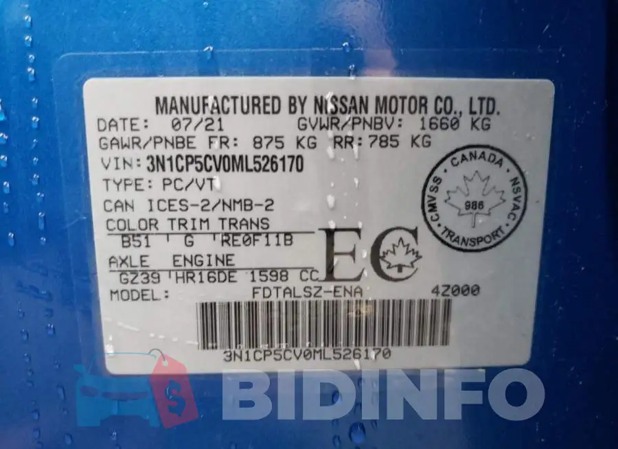 3N1CP5CV0ML526170 Photo# 10