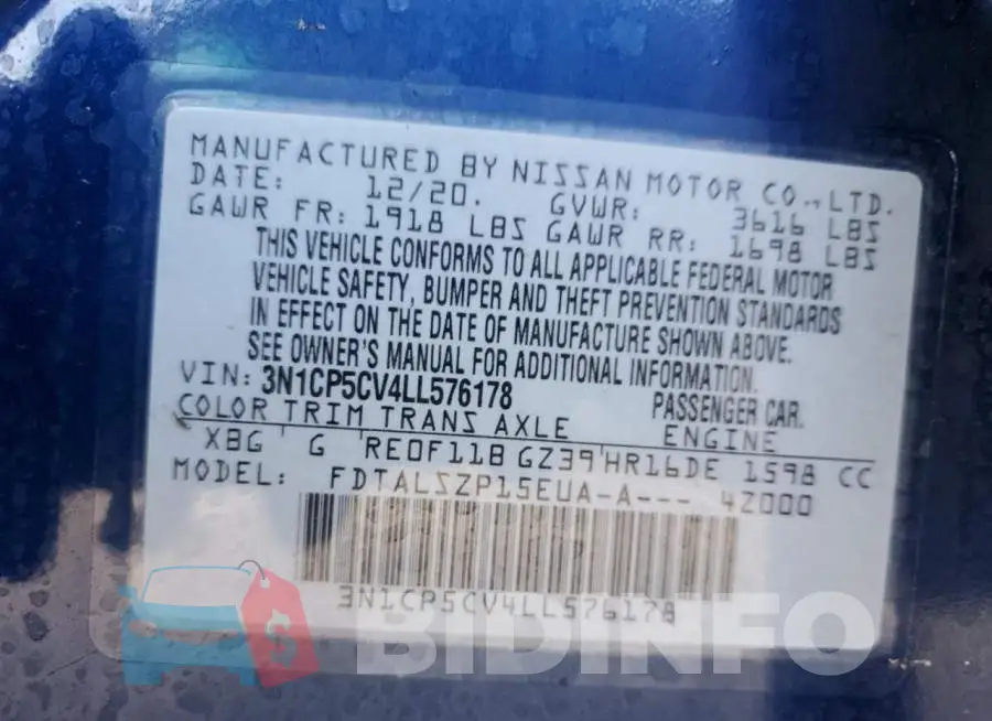 3N1CP5CV4LL576178 Photo# 10
