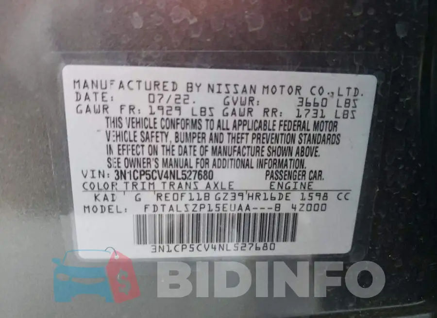 3N1CP5CV4NL527680 Photo# 13