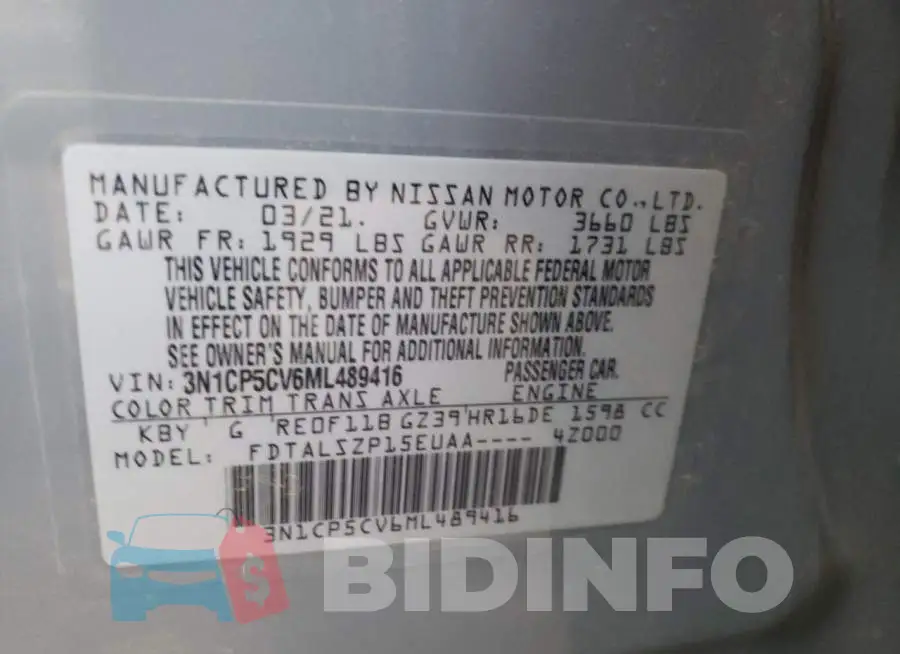 3N1CP5CV6ML489416 Photo# 12