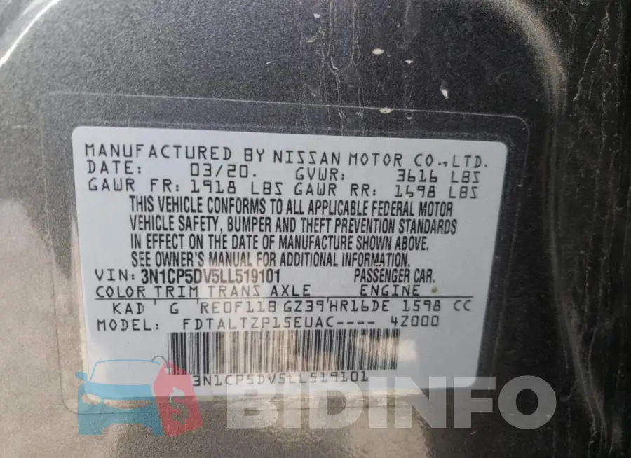 3N1CP5DV5LL519101 Photo# 13