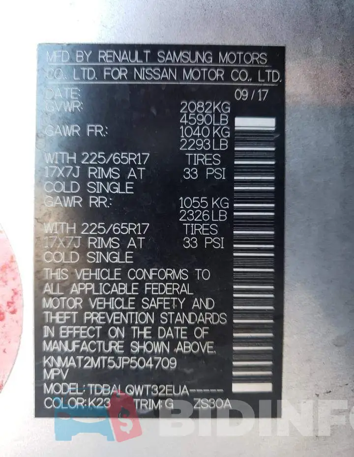 KNMAT2MT5JP504709 Photo# 13