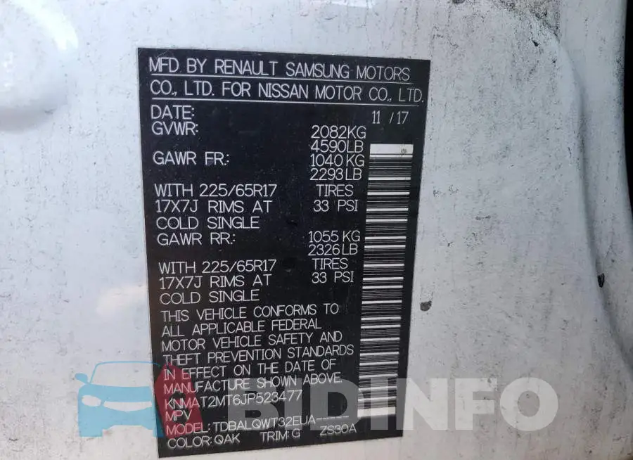 KNMAT2MT6JP523477 Photo# 13