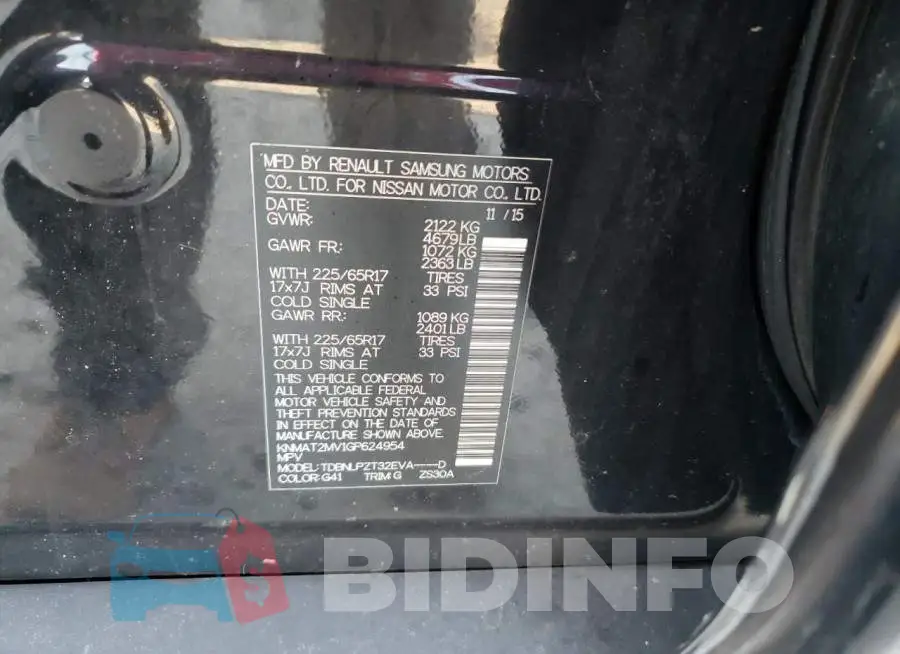 KNMAT2MV1GP624954 Photo# 13