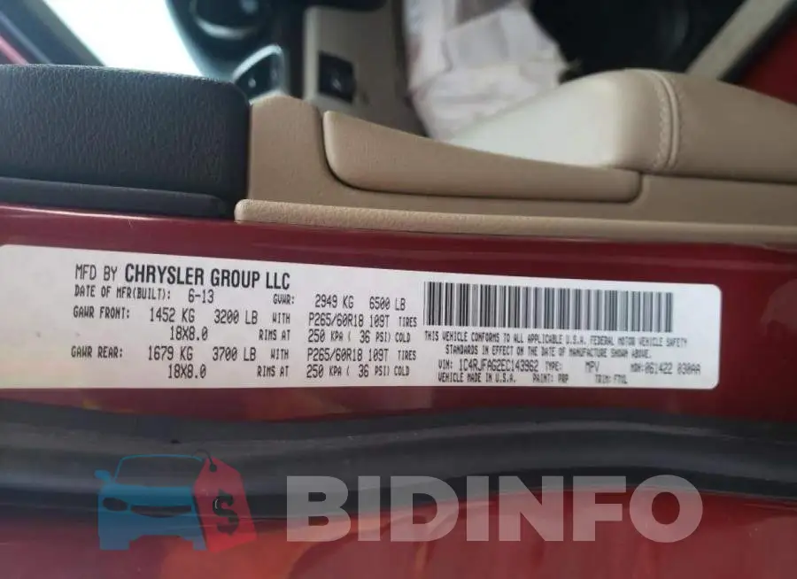 1C4RJFAG2EC143962 Photo# 13