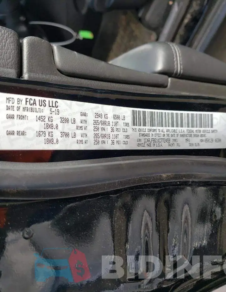 1C4RJFBG1KC772459 Photo# 14