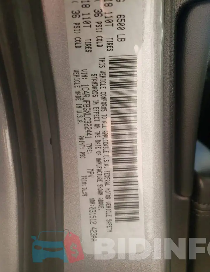 1C4RJFBGXLC322441 Photo# 10