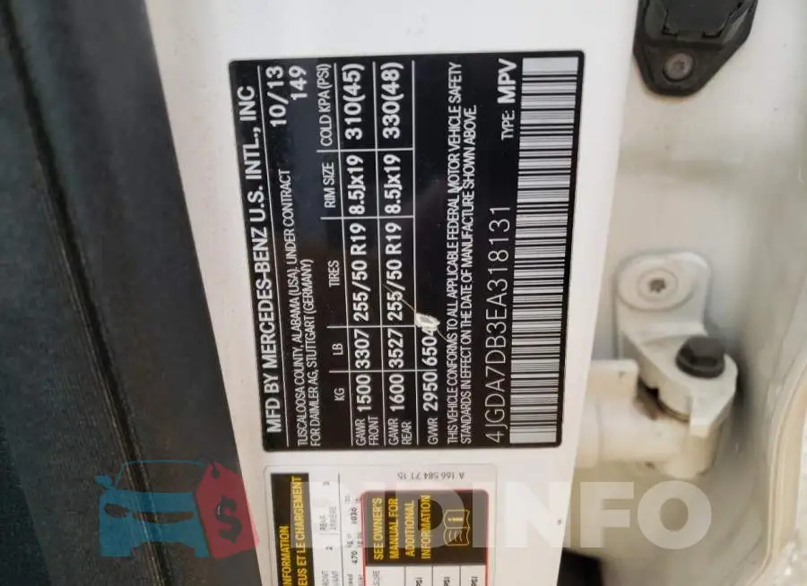 4JGDA7DB3EA318131 Photo# 13