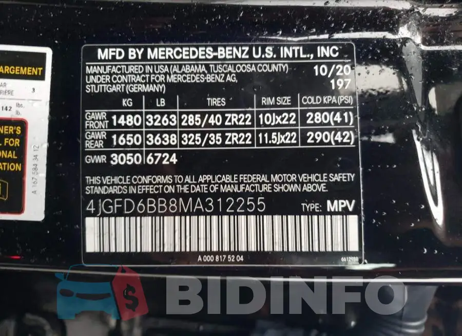 4JGFD6BB8MA312255 Photo# 10