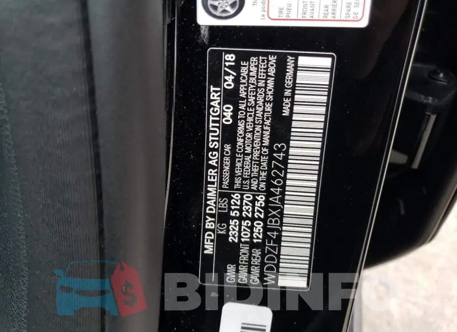 WDDZF4JBXJA462743 Photo# 12