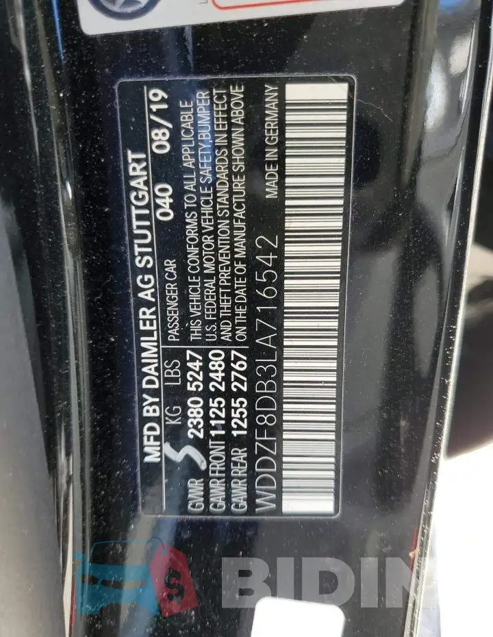 WDDZF8DB3LA716542 Photo# 12