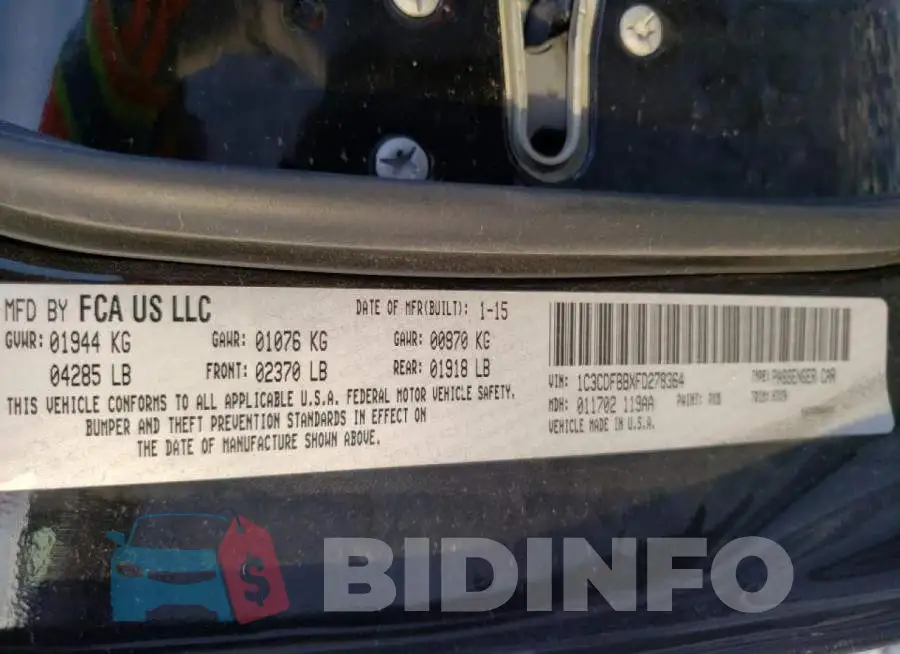 1C3CDFBBXFD278364 Photo# 12