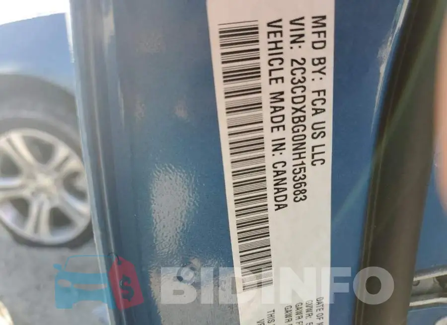 2C3CDXBG0NH153683 Photo# 12