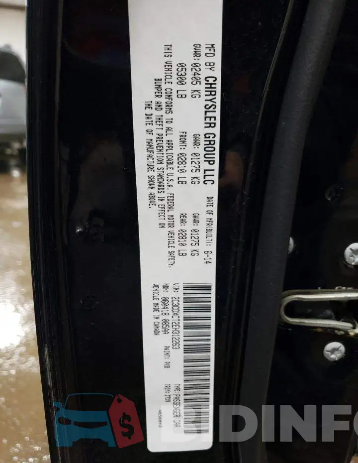 2C3CDXCT2EH312263 Photo# 13